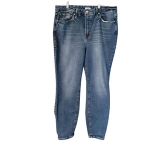 Good American indigo tapered leg stretch jeans - 20.      L35